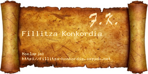 Fillitza Konkordia névjegykártya